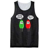 Christmas Lights Joke Light Bulb Working Off On Pun Mesh Reversible Basketball Jersey Tank