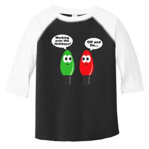 Christmas Lights Joke Light Bulb Working Off On Pun Toddler Fine Jersey T-Shirt