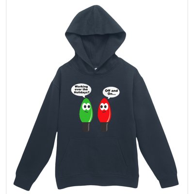 Christmas Lights Joke Light Bulb Working Off On Pun Urban Pullover Hoodie