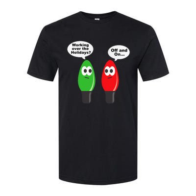 Christmas Lights Joke Light Bulb Working Off On Pun Softstyle CVC T-Shirt