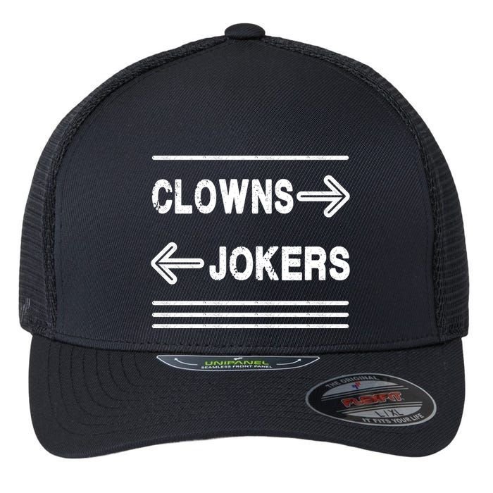 Clowns Left Jokers Right Meme Flexfit Unipanel Trucker Cap