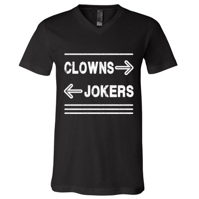 Clowns Left Jokers Right Meme V-Neck T-Shirt