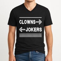 Clowns Left Jokers Right Meme V-Neck T-Shirt