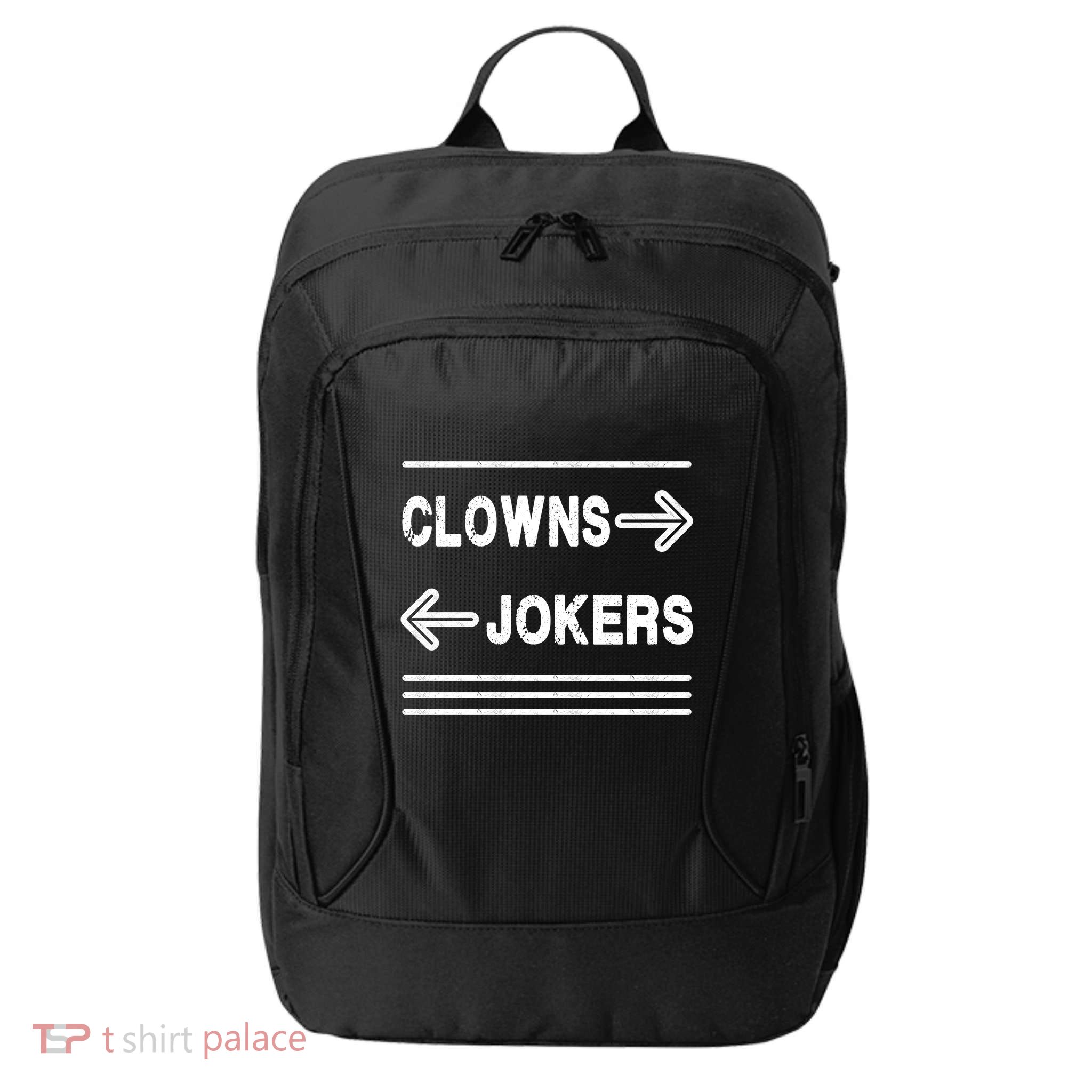 Clowns Left Jokers Right Meme City Backpack