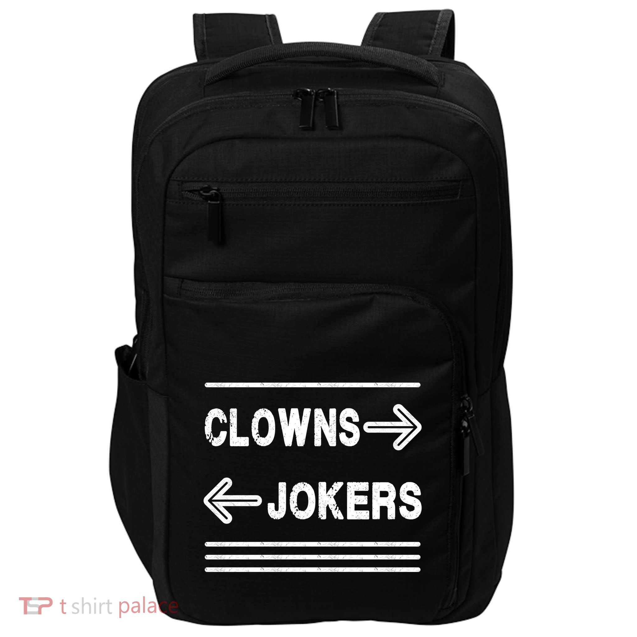 Clowns Left Jokers Right Meme Impact Tech Backpack