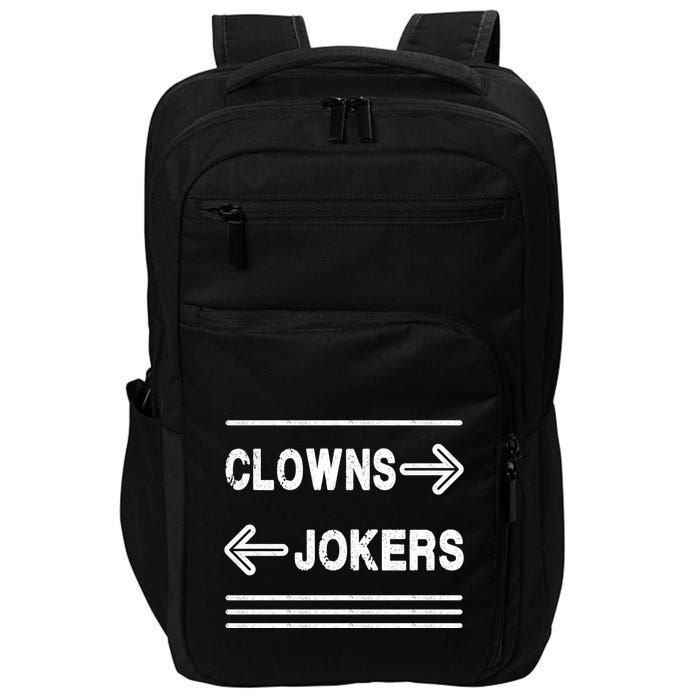 Clowns Left Jokers Right Meme Impact Tech Backpack