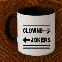 Clowns Left Jokers Right Meme Mug