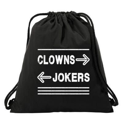 Clowns Left Jokers Right Meme Drawstring Bag