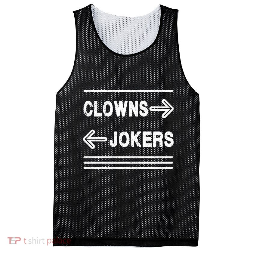 Clowns Left Jokers Right Meme Mesh Reversible Basketball Jersey Tank