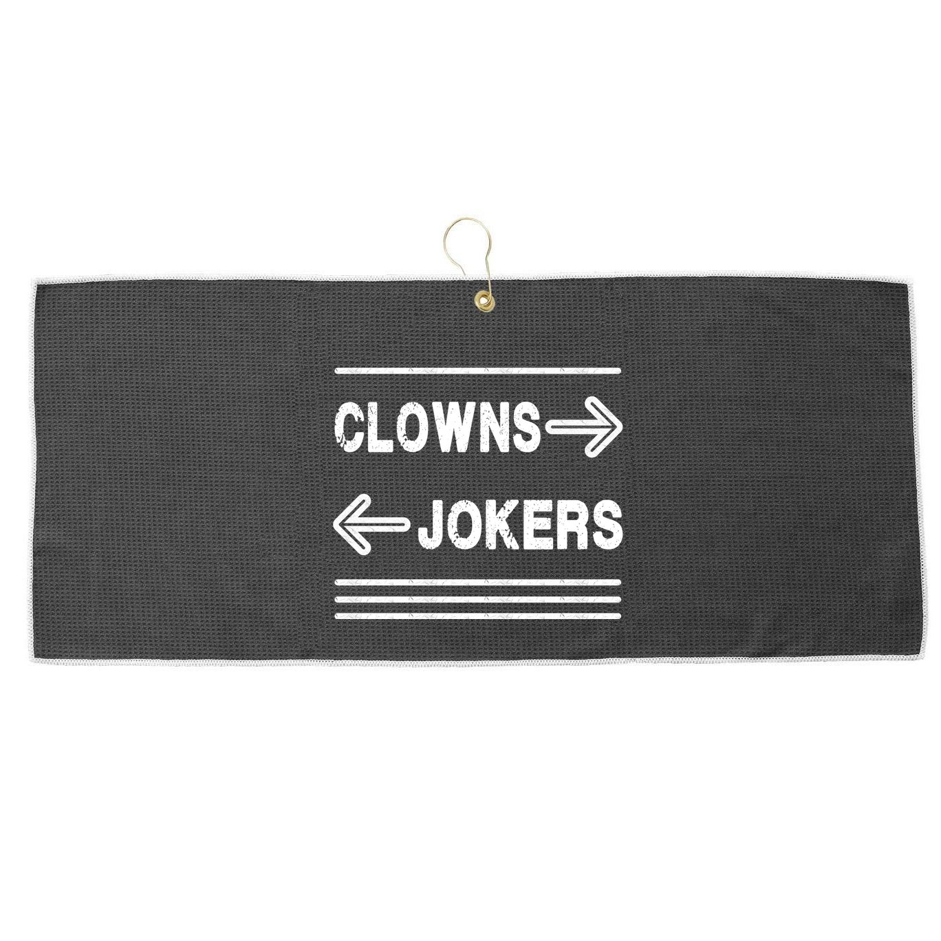 Clowns Left Jokers Right Meme Large Microfiber Waffle Golf Towel