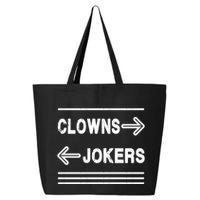 Clowns Left Jokers Right Meme 25L Jumbo Tote