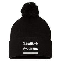 Clowns Left Jokers Right Meme Pom Pom 12in Knit Beanie