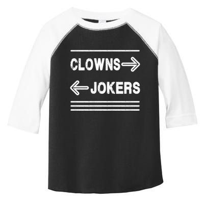Clowns Left Jokers Right Meme Toddler Fine Jersey T-Shirt
