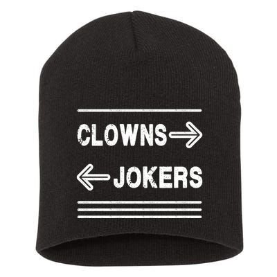 Clowns Left Jokers Right Meme Short Acrylic Beanie