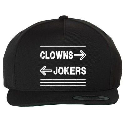 Clowns Left Jokers Right Meme Wool Snapback Cap