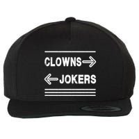 Clowns Left Jokers Right Meme Wool Snapback Cap