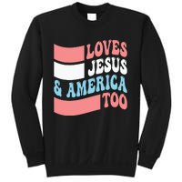 Christian Loves Jesus And America Too 4th Of July Sweatshirt