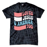 Christian Loves Jesus And America Too 4th Of July Tie-Dye T-Shirt