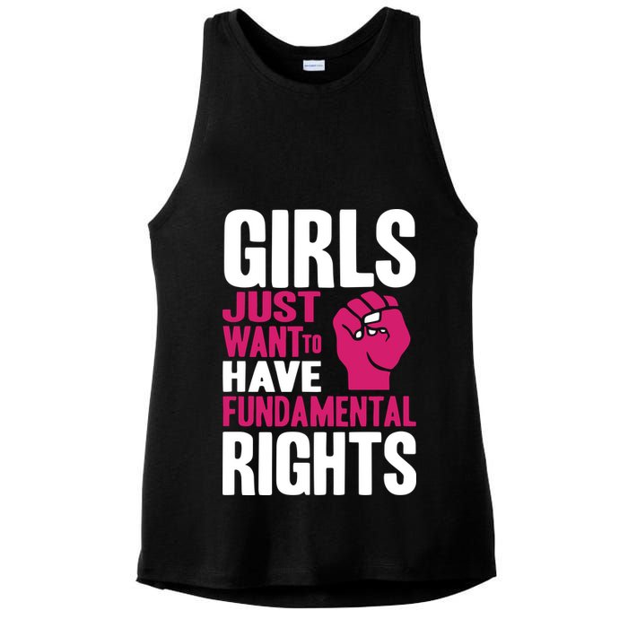 Girls Just Want To Have Fundamental Rights Ladies PosiCharge Tri-Blend Wicking Tank