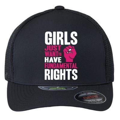 Cyndi Lauper Just Want To Have Fundamental Rights Flexfit Unipanel Trucker Cap