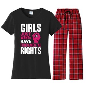 Cyndi Lauper Just Want To Have Fundamental Rights Women's Flannel Pajama Set