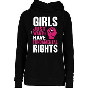 Cyndi Lauper Just Want To Have Fundamental Rights Womens Funnel Neck Pullover Hood