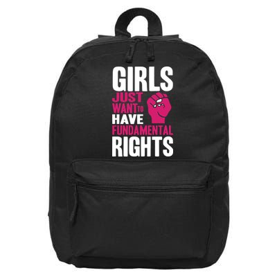Cyndi Lauper Just Want To Have Fundamental Rights 16 in Basic Backpack