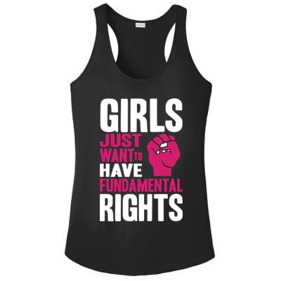 Girls Just Want To Have Fundamental Rights Ladies PosiCharge Competitor Racerback Tank