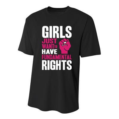 Cyndi Lauper Just Want To Have Fundamental Rights Youth Performance Sprint T-Shirt