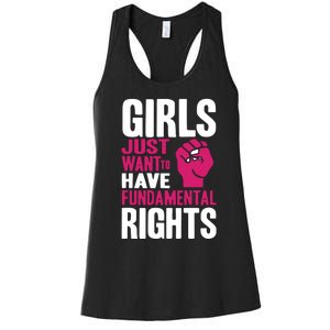 Cyndi Lauper Just Want To Have Fundamental Rights Women's Racerback Tank