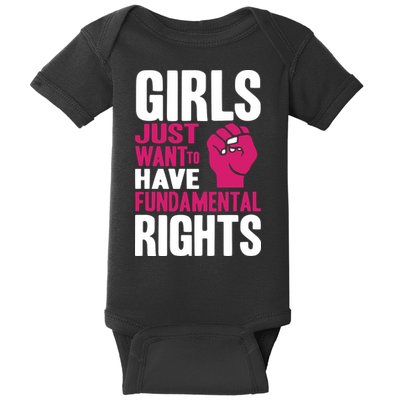 Cyndi Lauper Just Want To Have Fundamental Rights Baby Bodysuit