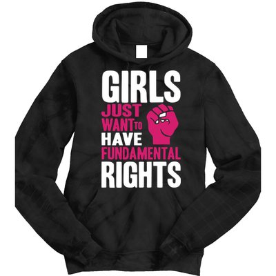 Cyndi Lauper Just Want To Have Fundamental Rights Tie Dye Hoodie