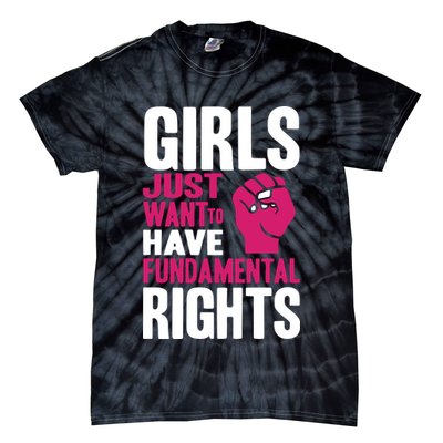Cyndi Lauper Just Want To Have Fundamental Rights Tie-Dye T-Shirt