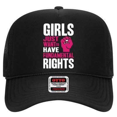 Cyndi Lauper Just Want To Have Fundamental Rights Trucker Hat