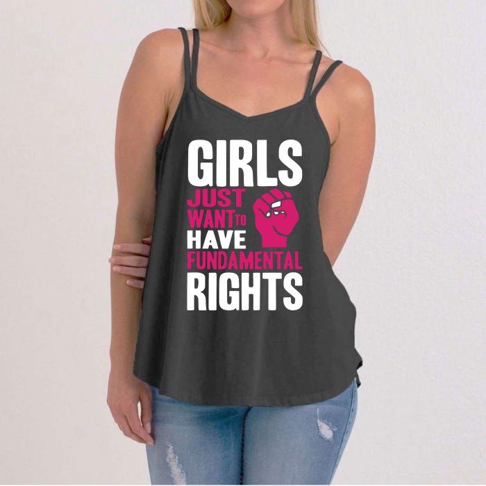 Cyndi Lauper Just Want To Have Fundamental Rights Women's Strappy Tank