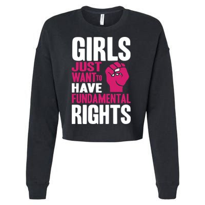 Cyndi Lauper Just Want To Have Fundamental Rights Cropped Pullover Crew