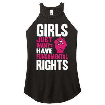 Girls Just Want To Have Fundamental Rights Women's Perfect Tri Rocker Tank