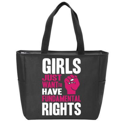 Cyndi Lauper Just Want To Have Fundamental Rights Zip Tote Bag