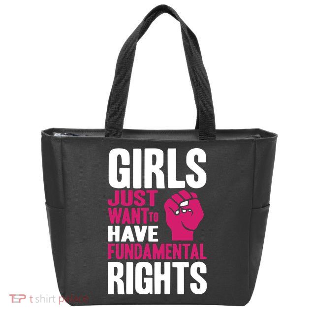 Cyndi Lauper Just Want To Have Fundamental Rights Zip Tote Bag