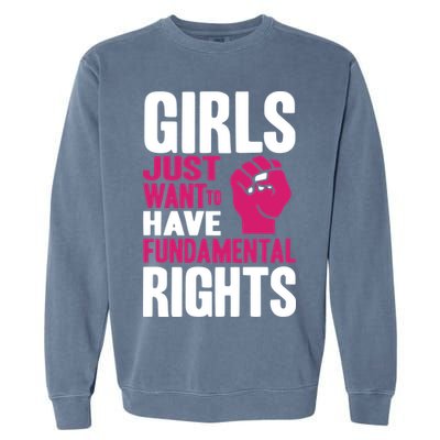 Cyndi Lauper Just Want To Have Fundamental Rights Garment-Dyed Sweatshirt