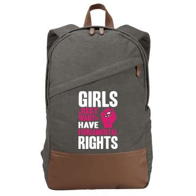 Cyndi Lauper Just Want To Have Fundamental Rights Cotton Canvas Backpack