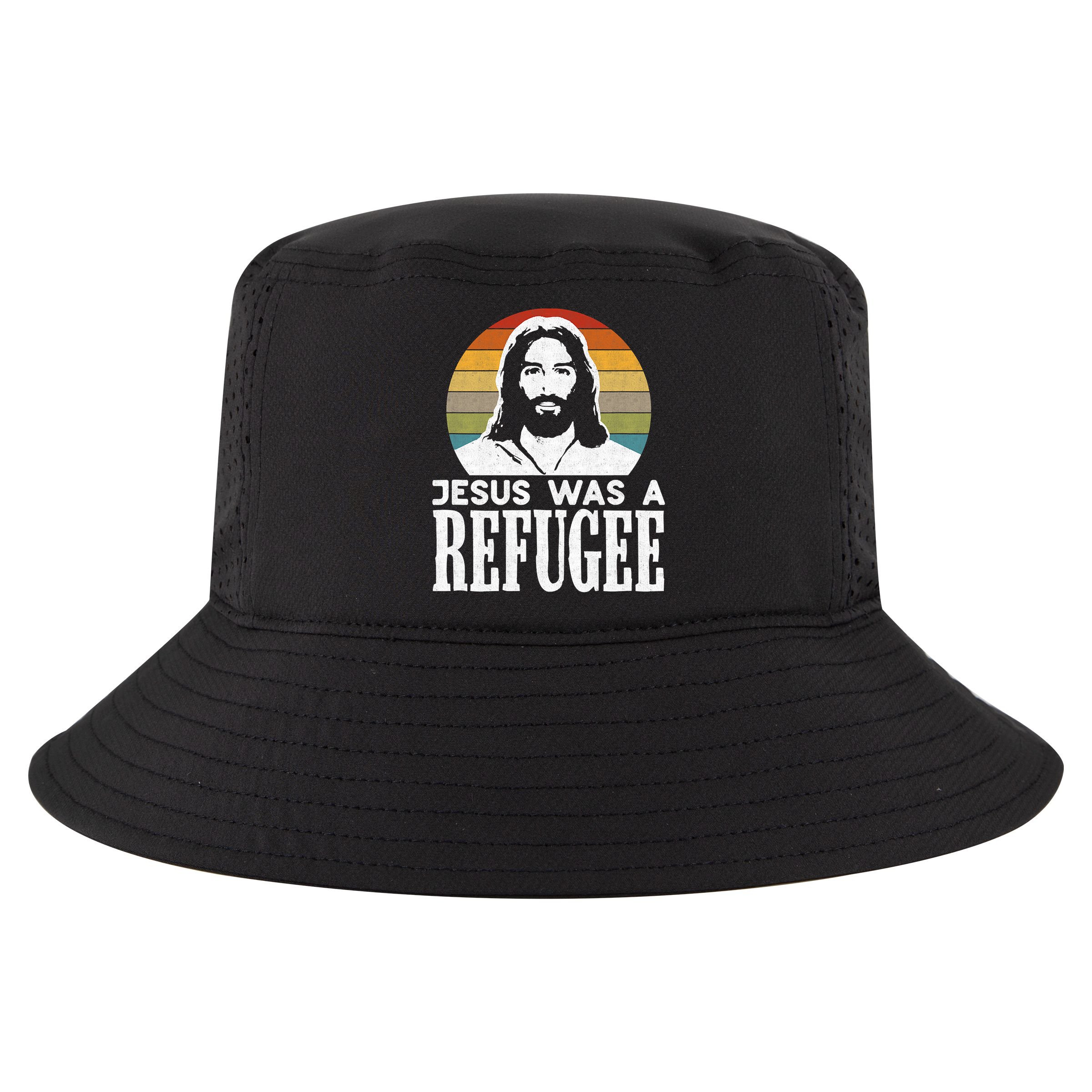 Christian Liberal Jesus Was A Refugee Cool Comfort Performance Bucket Hat