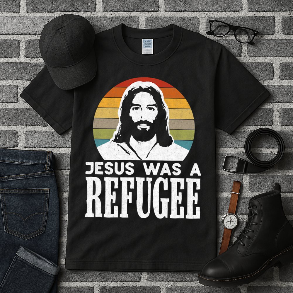 Christian Liberal Jesus Was A Refugee Tall T-Shirt