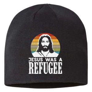 Christian Liberal Jesus Was A Refugee Sustainable Beanie