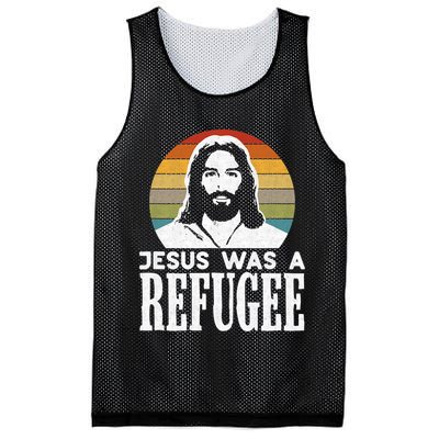 Christian Liberal Jesus Was A Refugee Mesh Reversible Basketball Jersey Tank