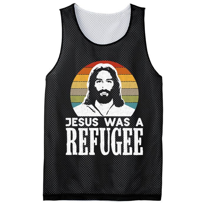 Christian Liberal Jesus Was A Refugee Mesh Reversible Basketball Jersey Tank
