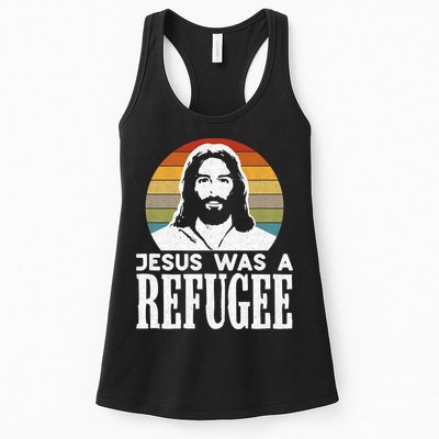 Christian Liberal Jesus Was A Refugee Womens Tank Top