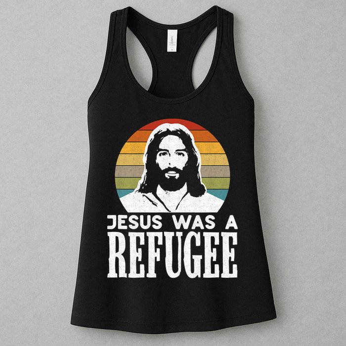 Christian Liberal Jesus Was A Refugee Womens Tank Top