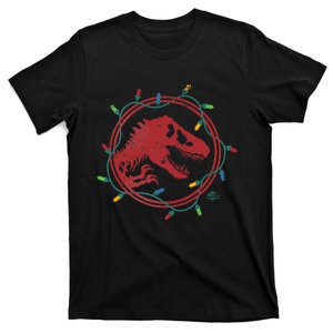 Christmas Lights Jurassic World TRex  T-Shirt