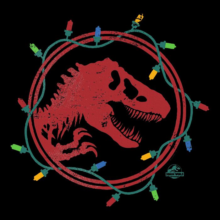 Christmas Lights Jurassic World TRex  Sustainable Bucket Hat